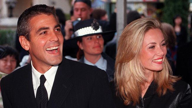 George Clooney with then-girlfriend Celine Balitran on the Gold Coast in 1997