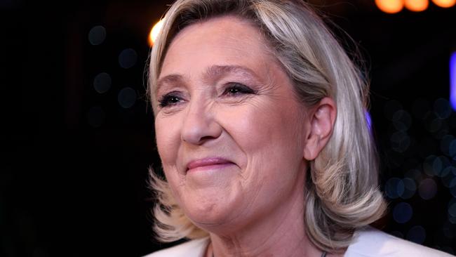 Marine Le Pen after the announcement of initial results. Picture: Bertrand Guay/AFP