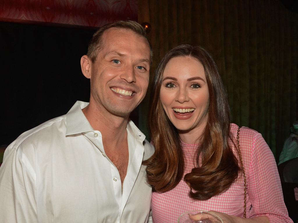 Mitchell Cleary and Justine Oppermann at opening of Glitz at Pink Flamingo, Broadbeach. Pic: Regina King