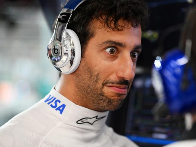 JEDDAH, SAUDI ARABIA – MARCH 09: Daniel Ricciardo of Australia and Visa Cash App RB prepares to drive in the garage during the F1 Grand Prix of Saudi Arabia at Jeddah Corniche Circuit on March 09, 2024 in Jeddah, Saudi Arabia. (Photo by Rudy Carezzevoli/Getty Images)