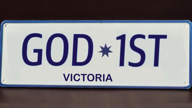 The numberplate God1st was among those rejected.