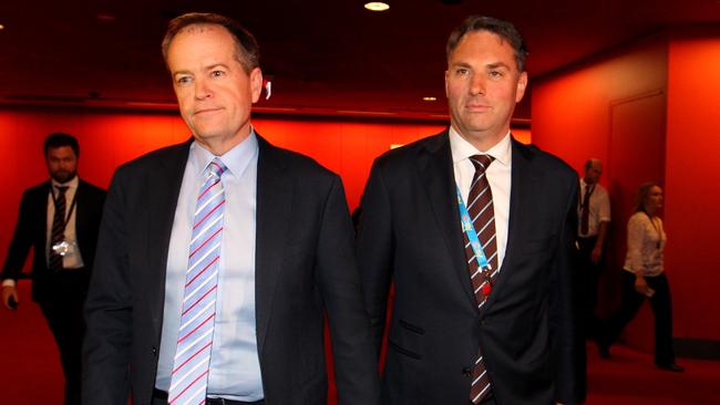 Richard Marles, right, has criticised the tactics and strategies identified with Bill Shorten, left. such as the “politics of division”, being anti-business and having short-term social media appeal instead of long-term vision.