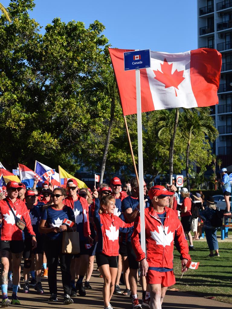 Parade of Nations at The Strand, Townsville for the 2024 World Triathlon Multisport Championships. Picture: Nikita McGuire