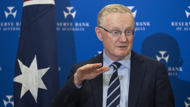 RBA governor Philip Lowe on Tuesday. Picture: Louie Douvis