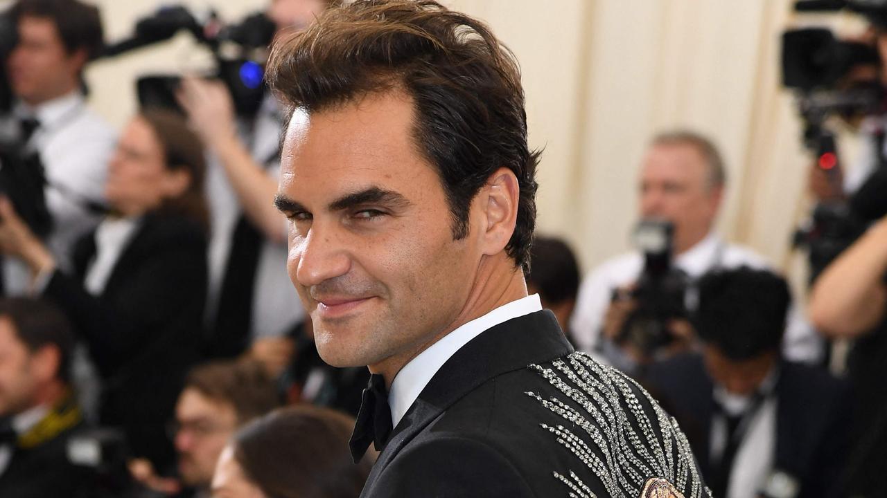 Federer with the blue steel. Photo by ANGELA WEISS / AFP