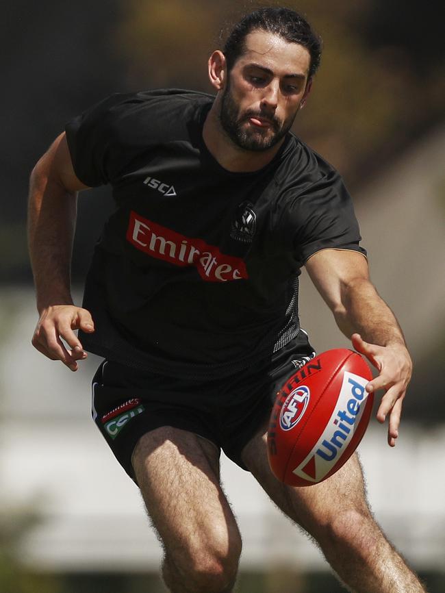 Brodie Grundy at Collingwood training.