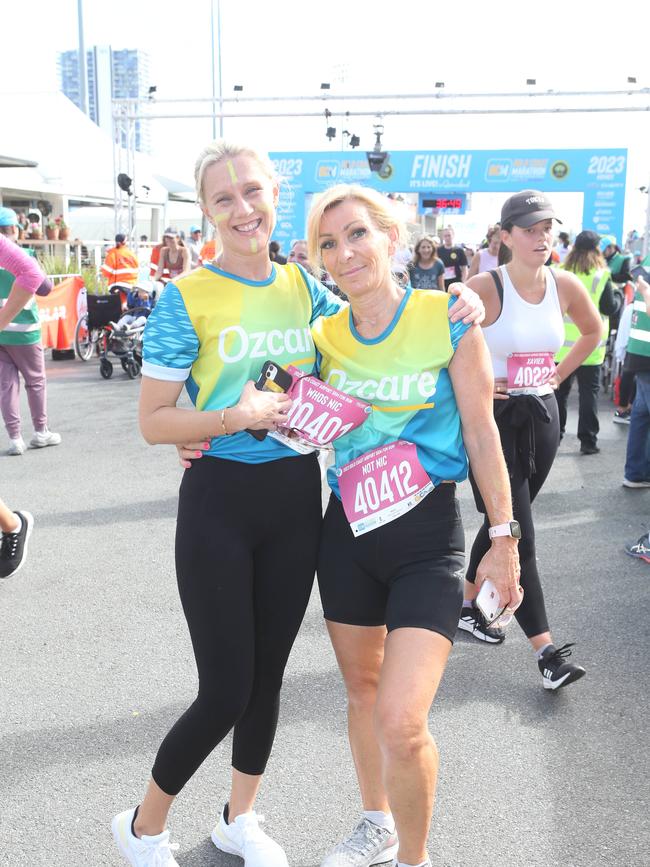 Gold Coast Marathon 2023 Linda Hunt and Leanne Milford-Robertson. 1 July 2023 Southport Picture by Richard Gosling