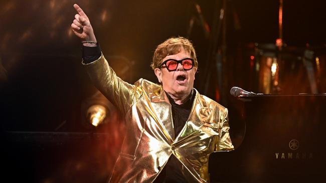 Sir Elton John performs on stage at Glastonbury Festival 2023. Picture: Leon Neal/Getty Images