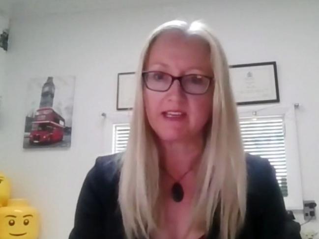 Expert witness Heidi Baker speaking during a livestream of the QLD DNA Inquiry.