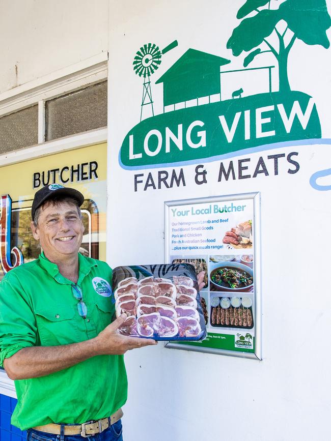 Michael De Kort at his 'Long View Farm and Meats' butcher shop. Picture: Zoe Phillips