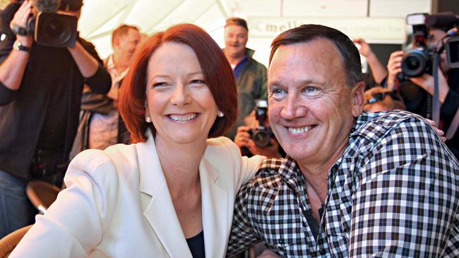 Prime Minister Julia Gillard and her former partner Tim Mathieson.