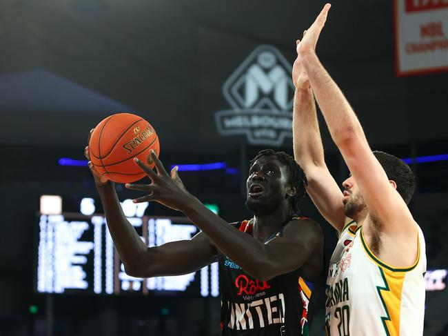 Jo Lual-Acuil Jr had a career-defining NBL season for Melbourne United. Picture: Graham Denholm/Getty Images