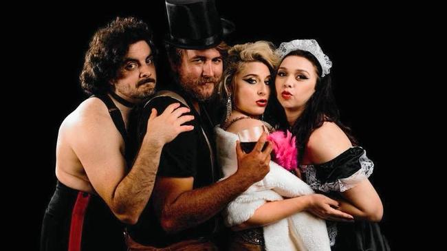 Red Foot Cabaret troupe members Jesse Warren, Travis Hock, Amanda Hock and Amber Oliver. Picture: contribute