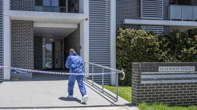 Police at the couple’s Belmore home following Khouloud’s death. Picture: NewsWire/Monique Harmer