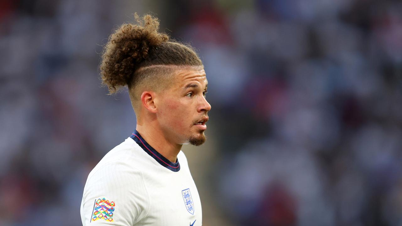 WOLVERHAMPTON, ENGLAND – JUNE 14: Kalvin Phillips of England during the UEFA Nations League League A Group 3 match between England and Hungary at Molineux on June 14, 2022 in Wolverhampton, England. (Photo by Catherine Ivill/Getty Images)