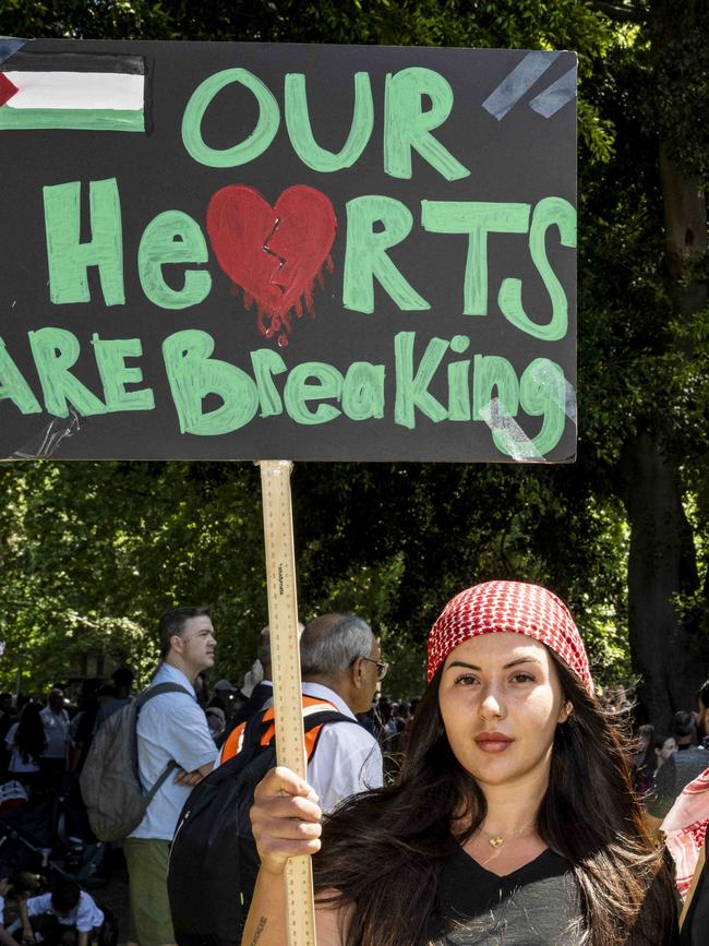 A Pro-Palestine rally at Hyde Park on Sunday.