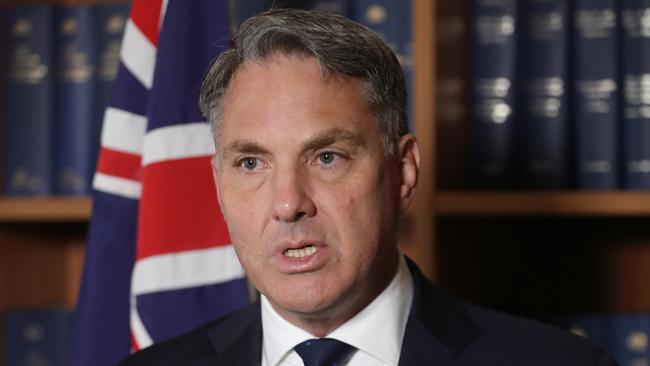 MELBOURNE, AUSTRALIA - NewsWire Photos, JUNE 5, 2022. Deputy PM Richard Marles holds a press conference in Geelong regarding an incident with a RAAF patrol flight and a Chinese jet fighter in the South China Sea area. Picture: NCA NewsWire / David Crosling