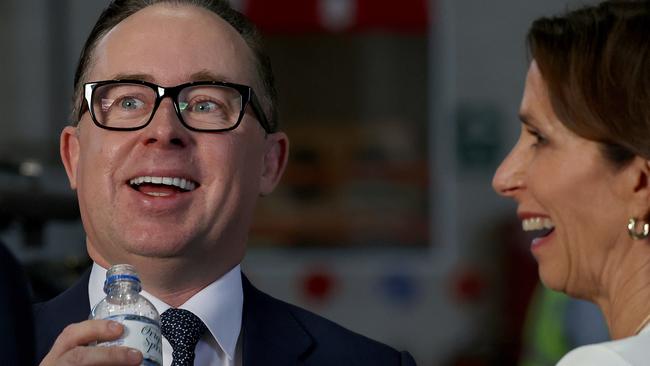 Qantas CEO Alan Joyce and Virgin Australia CEO Jayne Hrdlicka. Picture: NCA NewsWire/Dylan Coker