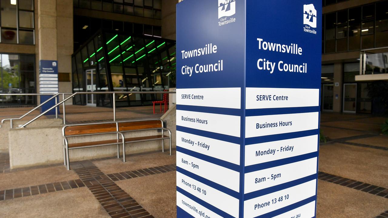 The Townsville City Council forecourt. Picture: Evan Morgan