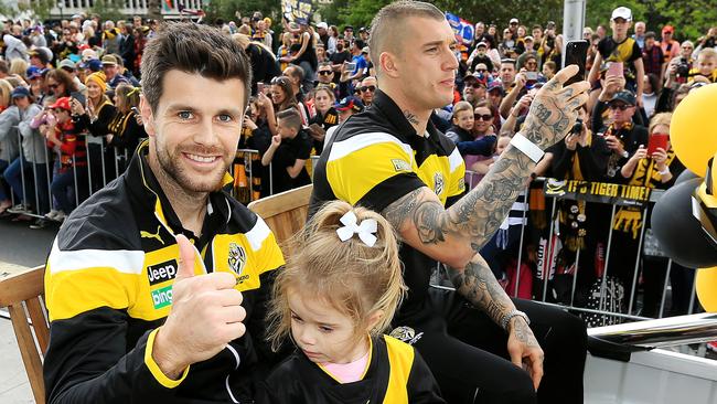 Diehard fans should bring a poncho to Friday’s Grand Final parade. Picture: Mark Stewart