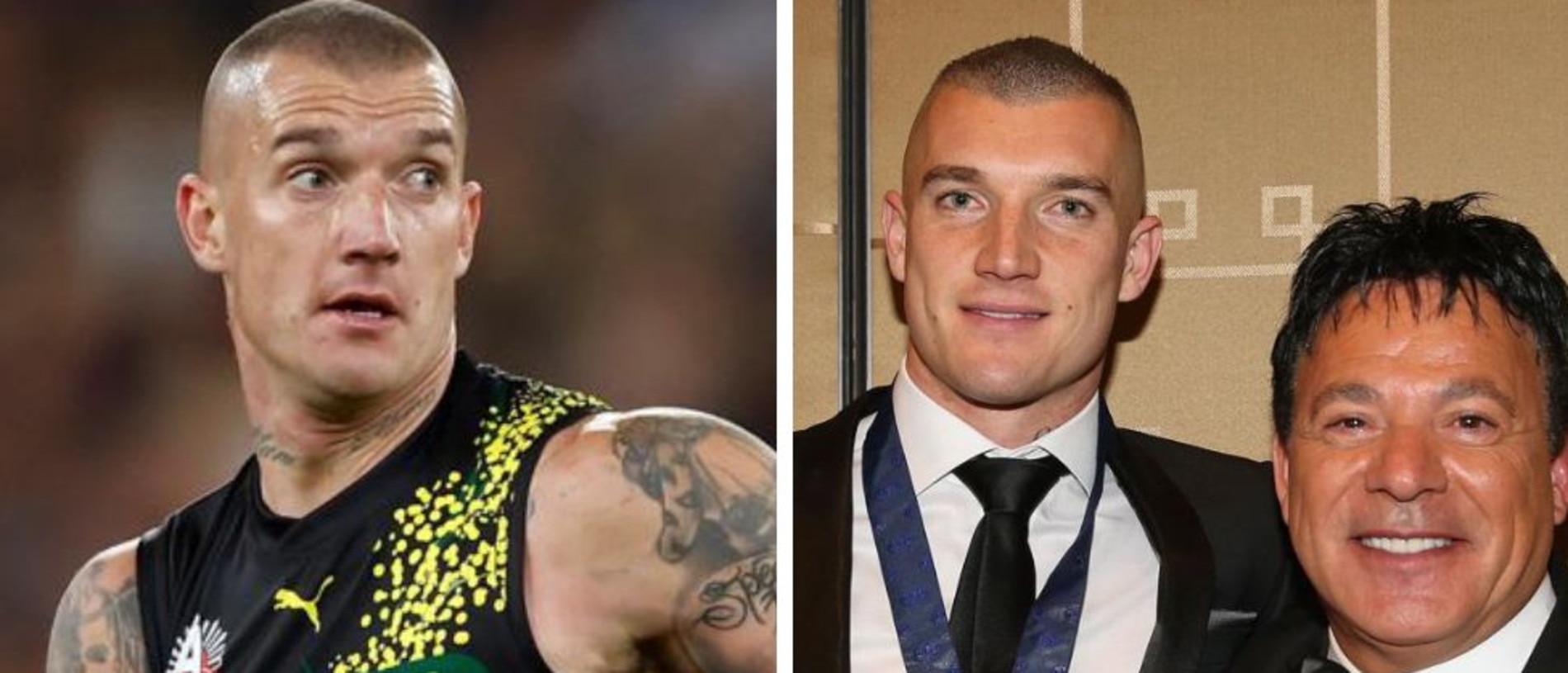 Dustin Martin and his managed Ralph Carr.