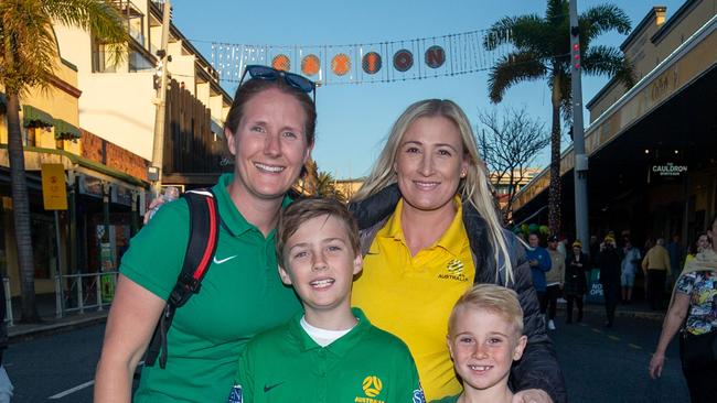 Fans ahead of the World Cup Matilda's v Sweden match at Suncorp Stadium. Photo - Stephen Archer