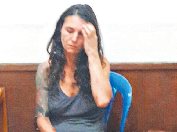 Photo of Sara Connor in custody in Bali over the death of a policeman. Picture: Lukman S Bintoro