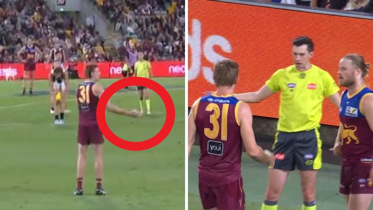 Harris Andrews penalised for moving arms at umpire: Brisbane Lions beat ...