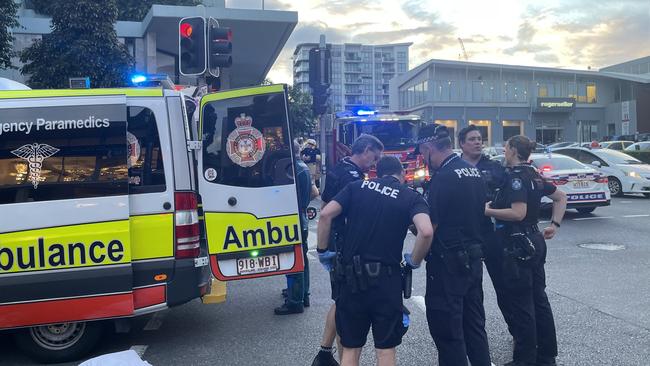 Emergency services on the scene of a critical incident in Fortitude Valley.