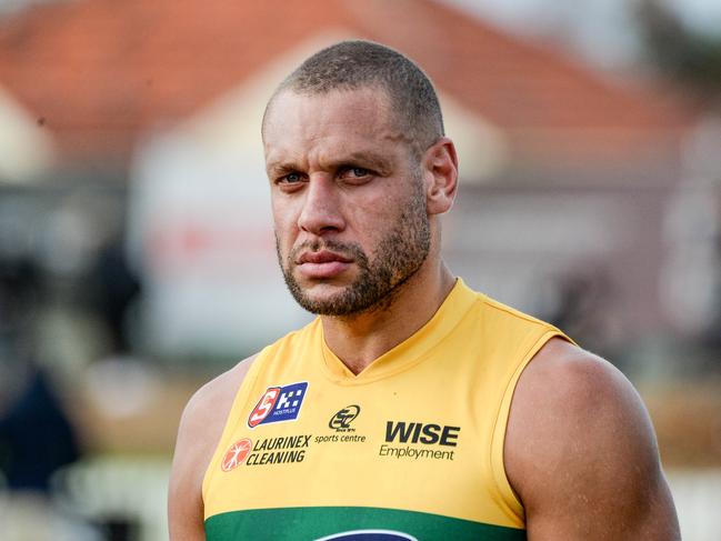 Cam Ellis-Yolmen during the SANFL game between the Eagles and Port Adelaide at Woodville Oval. PHOTO: Brenton Edwards.