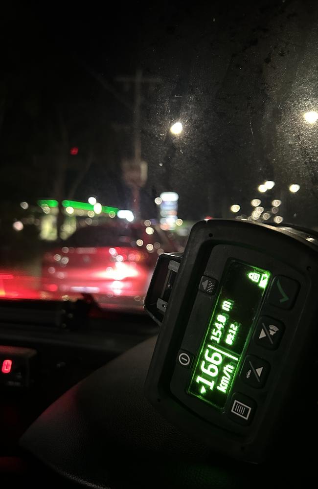 A driver was detected speeding at 166km/h on Saturday morning.