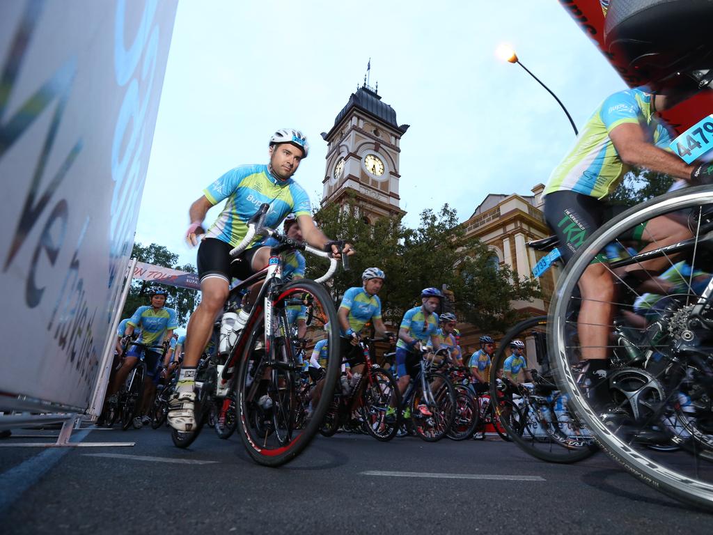 Riders leave the Parade. Photo: Tait Schmaal.