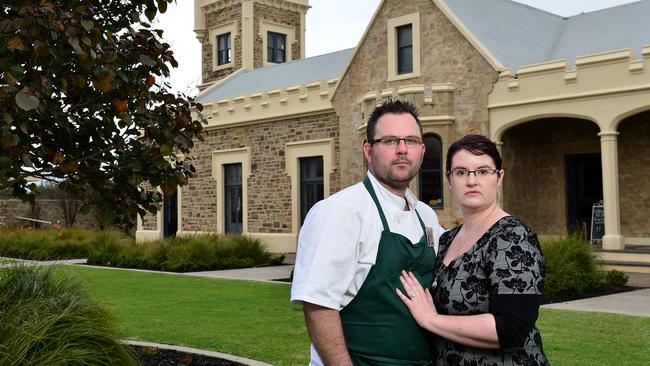 Utopia @ Waterfall Gully owners and wedding venue hosts Justin and Kelly Markos at their “new” venue at Glanville Hall in Semaphore. Pic: Keryn Stevens