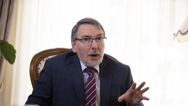 Russian Ambassador Aleksey Pavlovsky at his residence in Canberra. Picture: Gary Ramage