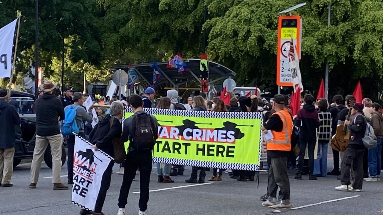 Anti-war Activists Protest Land Forces Expo At Brisbane Convention And 