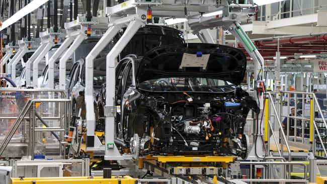 Germany’s manufacturing output is down about 10 per cent, with thousands of jobs being shed each month. Picture: Getty Images