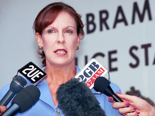 Then Detective Chief Inspector Deborah Wallace in 2003 speaking about a large drug bust in Canley Vale. Picture: Nick Andrean.