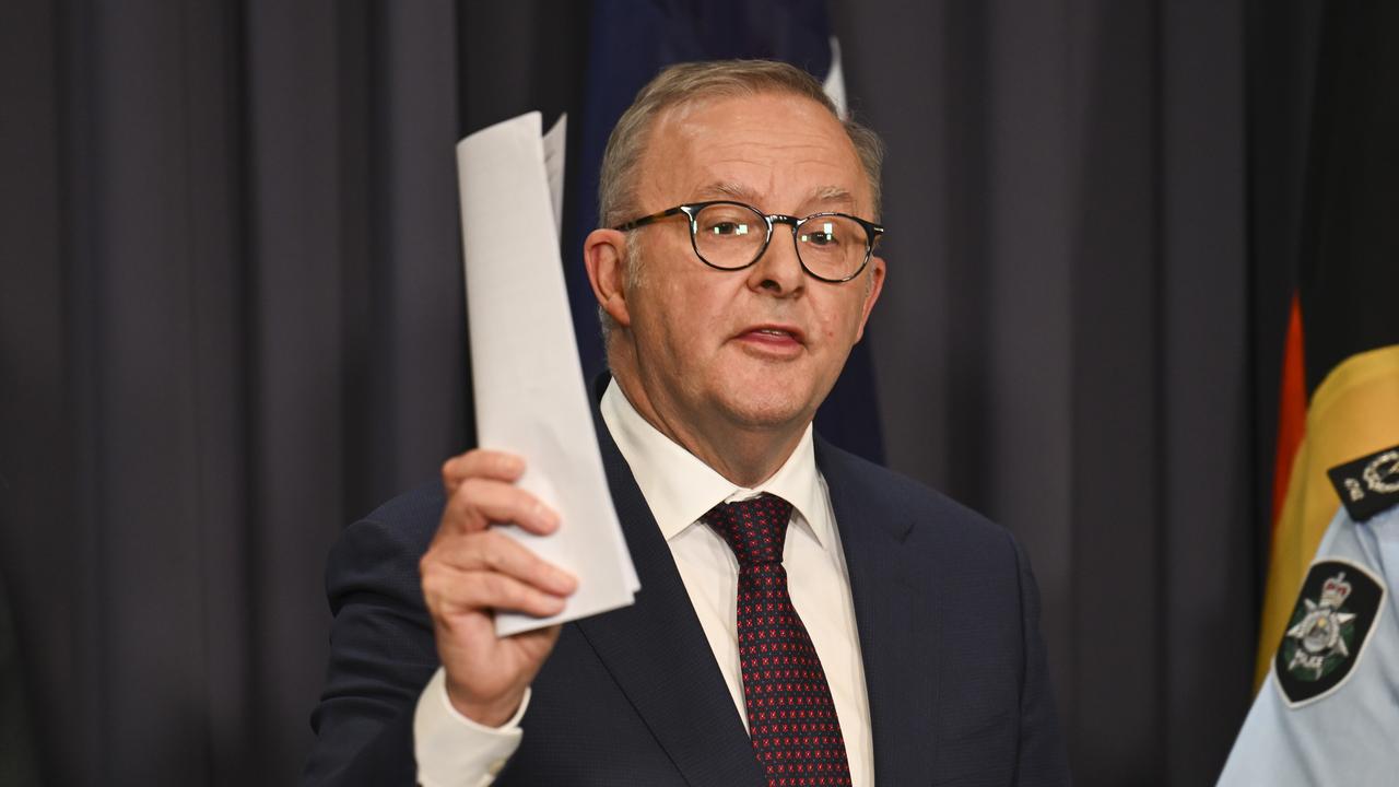 Prime Minister Anthony Albanese has hit back at criticism the government had failed to address anti-Semitism. Picture: NewsWire / Martin Ollman