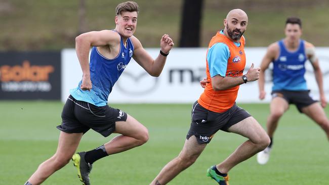 North Melbourne‘s 1-4 year players returned for pre-season training this week. Picture: Michael Klein