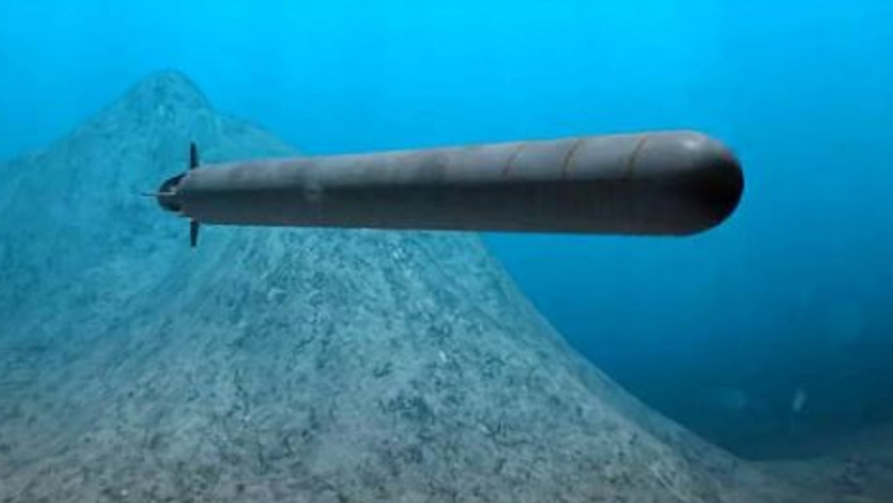 Screengrabs from Russian military propaganda videos show the horrifying Poseidon torpedo.