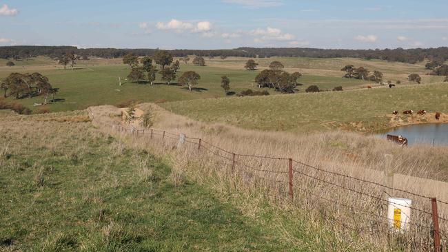 The site of the proposed tailings dam for the Blayney goldmine. Picture: Rohan Kelly