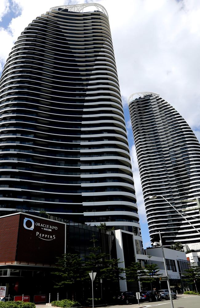 The Oracle buildings at Broadbeach. Picture: Glenn Hampson