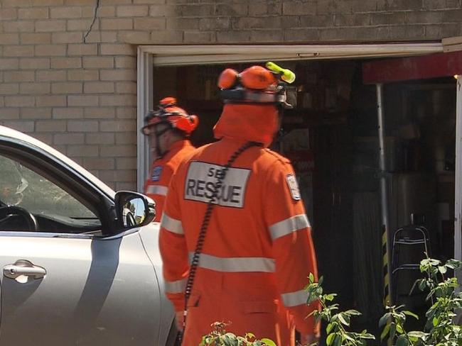 A driving lesson has taken a wrong turn with an L-plater crashing into the front yard of a Clovelly Park home. Picture: 7NEWS