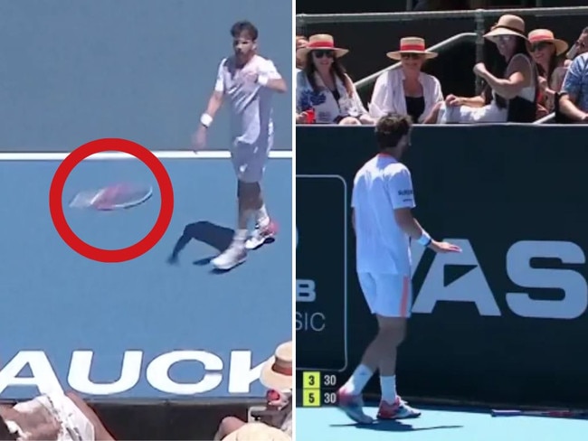 Cameron Norrie launches racquet into stands