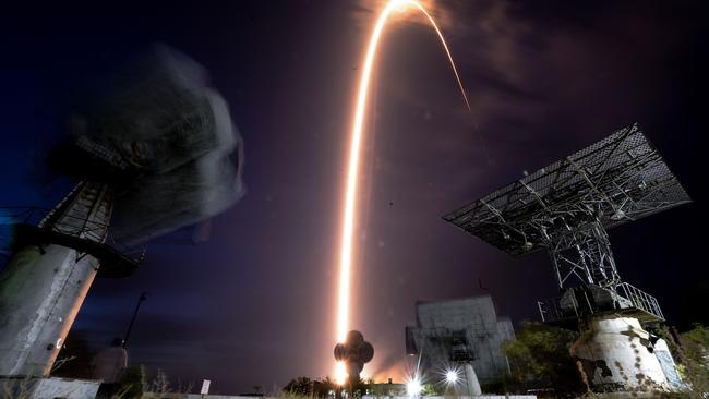 Russia's Soyuz MS-13 spacecraft carrying the members of the International Space Station (ISS) expedition 60/61. Picture: AFP