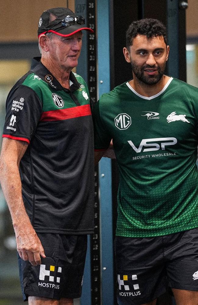 (L-R) Wayne Bennett and Alex Johnston. Picture: Instagram