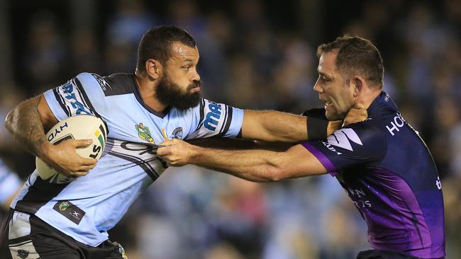 Jayson Bukuya is one of a host of Sharks back-rowers on the sidelines. Picture: Mark Evans