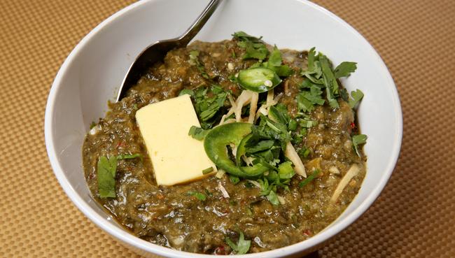 Saag, a dish from Lahori Dhaba a Pakistani restaurant in Punchbowl. Picture: Jonathan Ng