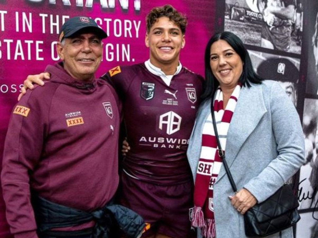 Walsh with father Rodney and stepmother Jodie.