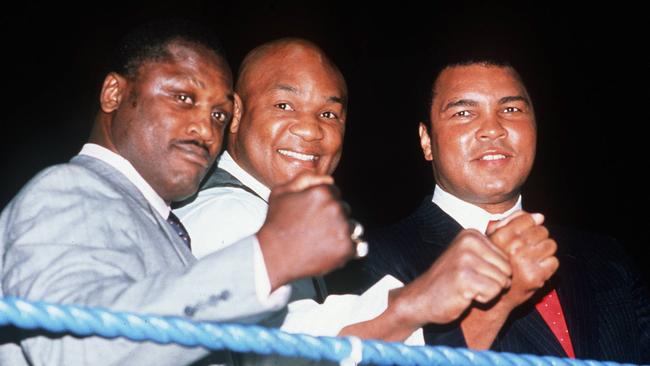 Joe Frazier , George Foreman and Muhammad Ali.